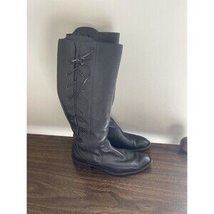 Vintage Pazzo Angie Brown Leather Knee High Boots Lace Up Women's Size 9